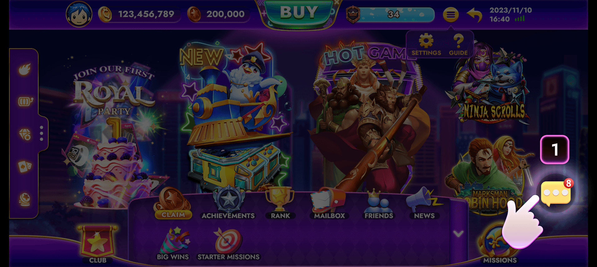 CASINONIA Chat icon