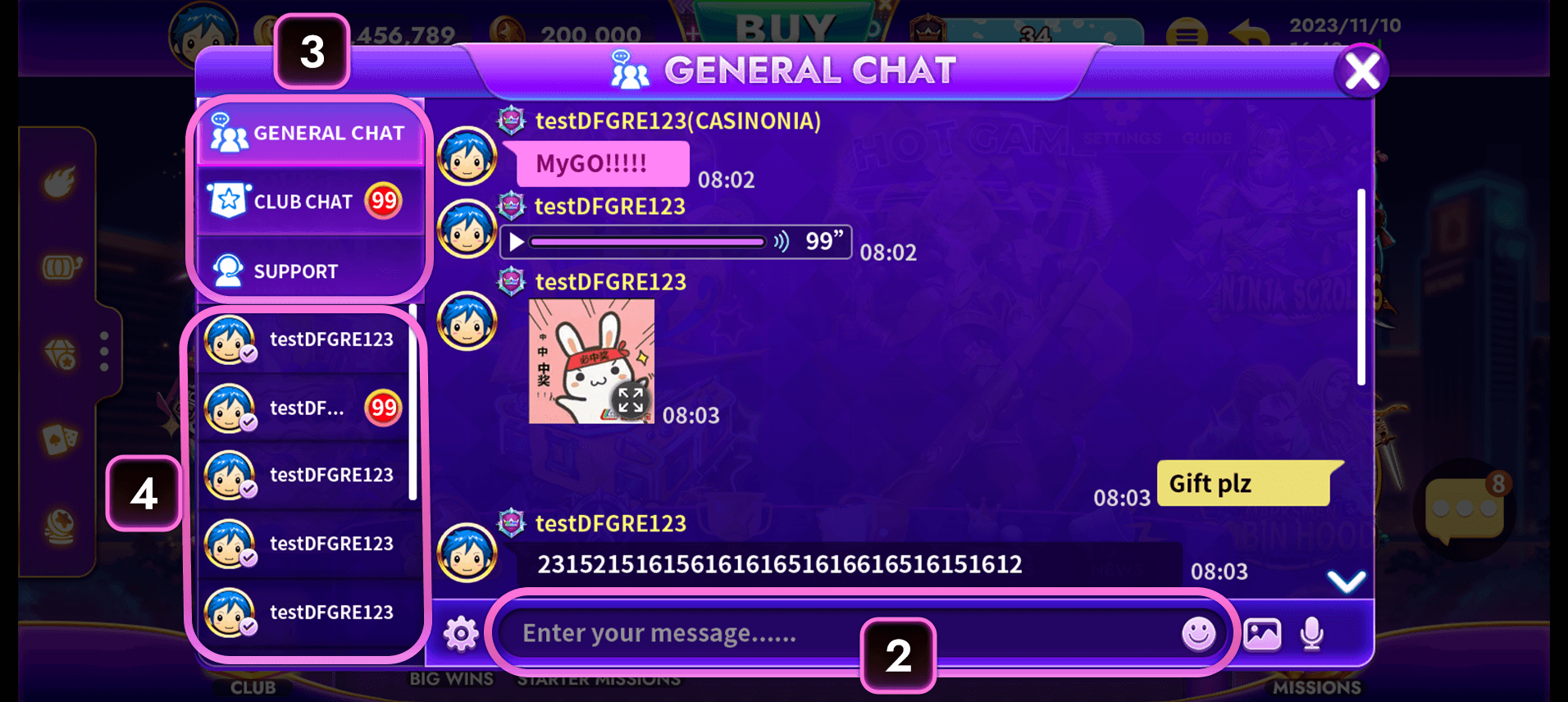 CASINONIA Chat introduction