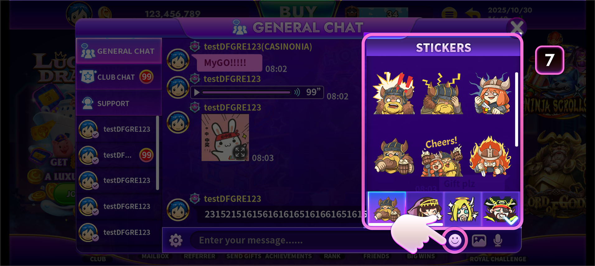 CASINONIA Chat Stickers