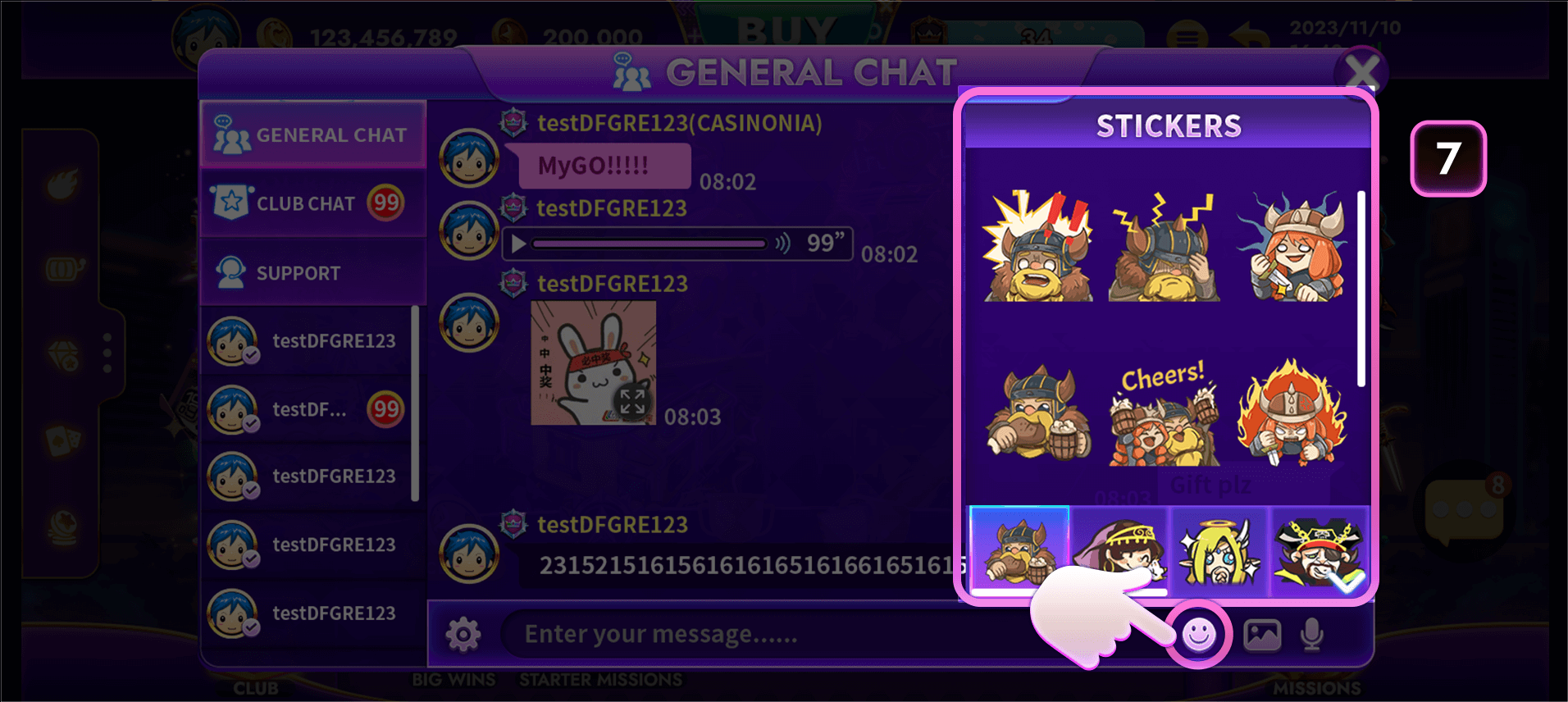 CASINONIA Chat Stickers