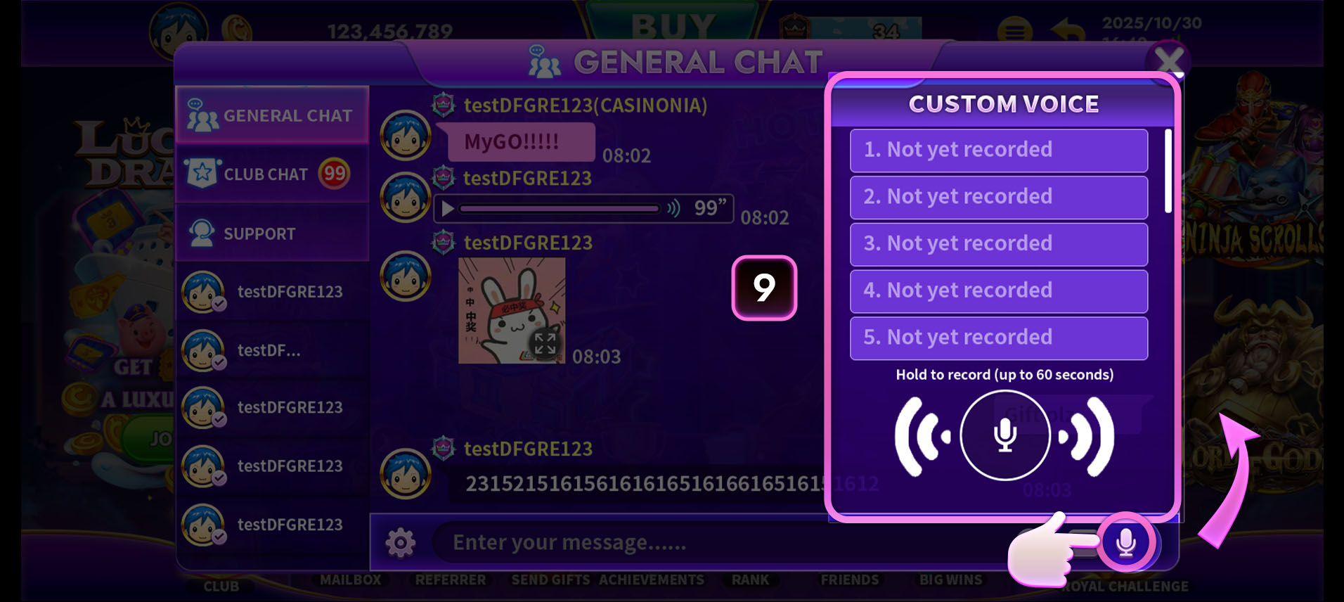 CASINONIA Chat Pictures